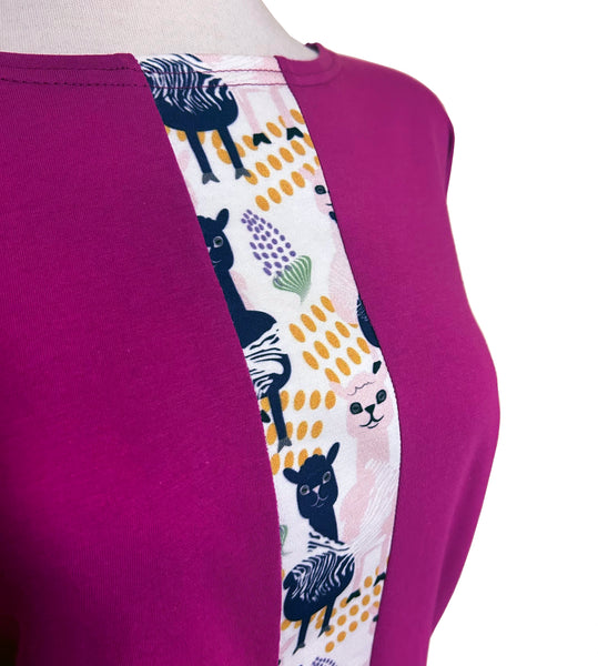 Batwing Top - Llama - Pink