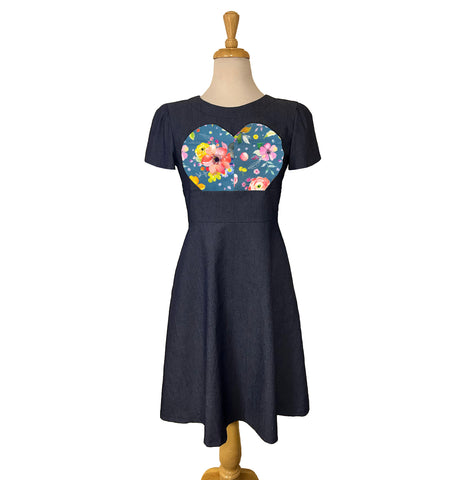 Love Note Dress - Denim & Bloom - Teal