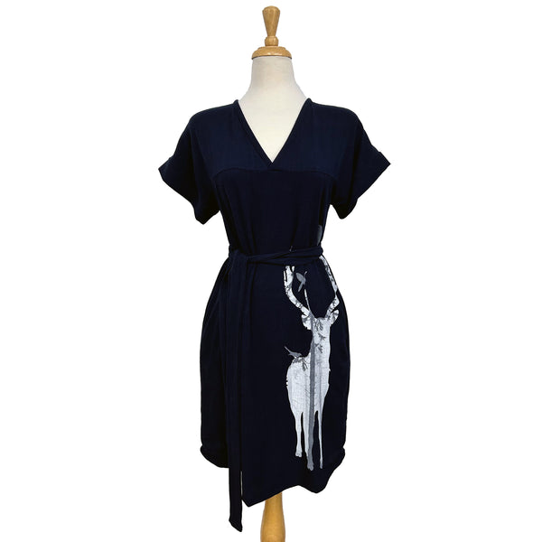 Olivia Dress - Jo the Elk - Navy - Sale