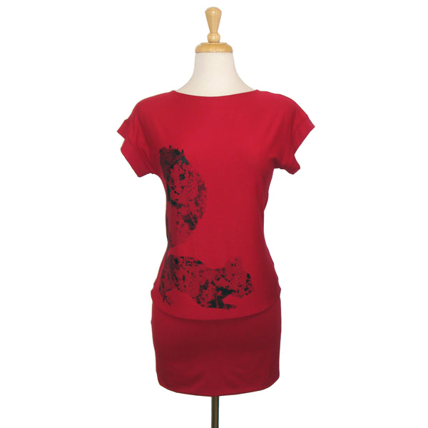 Julia Tunic - Squirrel - Raspberry