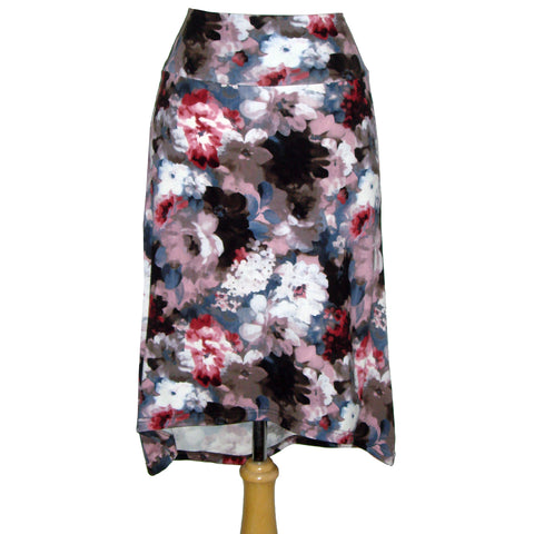 Size S - Midi Skirt - Floral Dusty