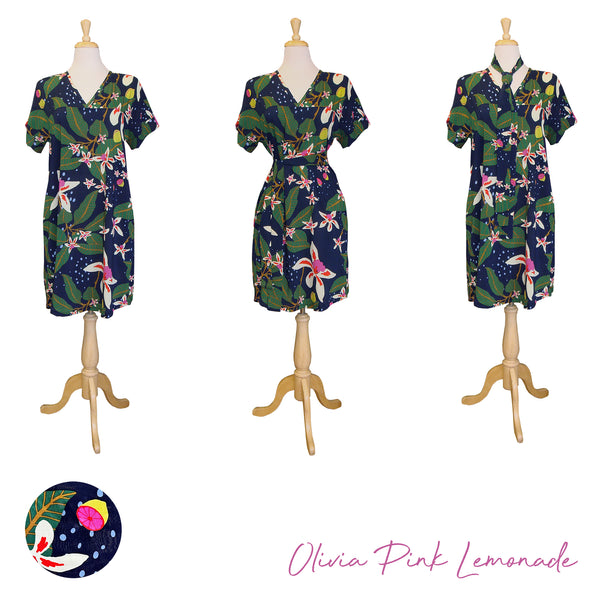 Olivia Dress - Pink Lemonade