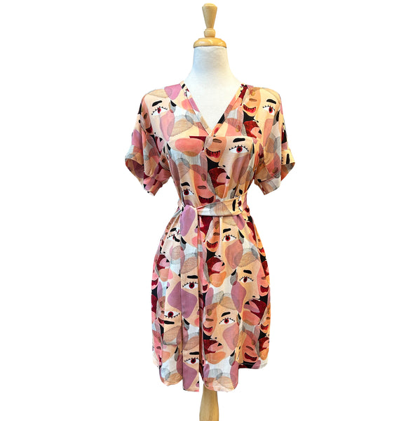 Olivia Dress - Faces - Pinks