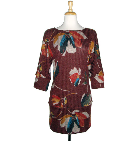 Dania Tunic - Merlot Floral - Sale