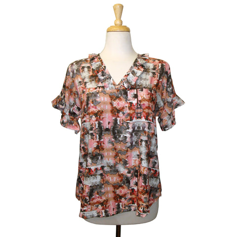 Mia Top - Watercolour Pink - Sale